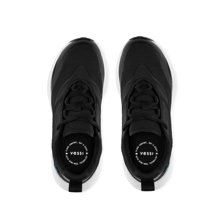 Women's Tidal Sneaker - Black on White - Image 6